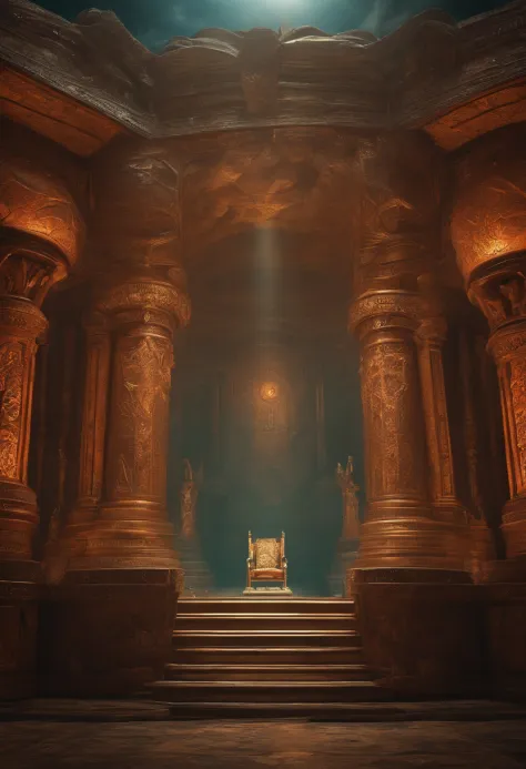 An apocalyptic vision of a great throne and 24 elders around it.