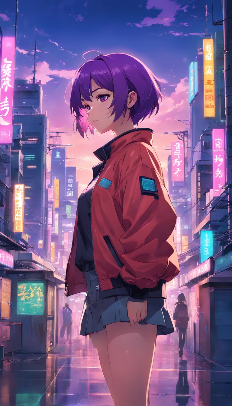Synthwave Night Sunset Anime Girl Matte Finish Poster Paper Print -  Animation & Cartoons posters in India - Buy art, film, design, movie,  music, nature and educational paintings/wallpapers at Flipkart.com