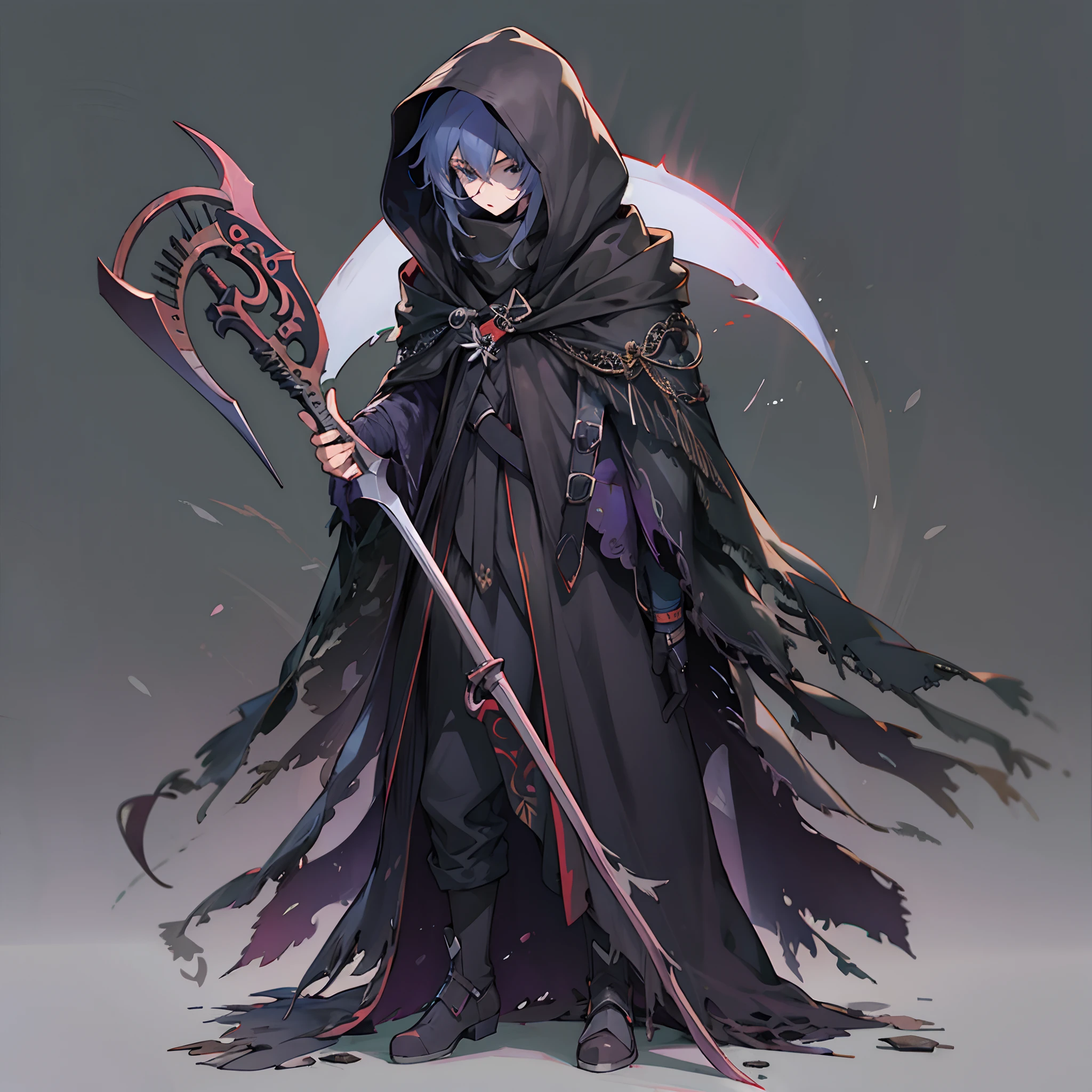 Anime high definition image of an elf woman in a dark cloak running through  the woods with a knife on Craiyon