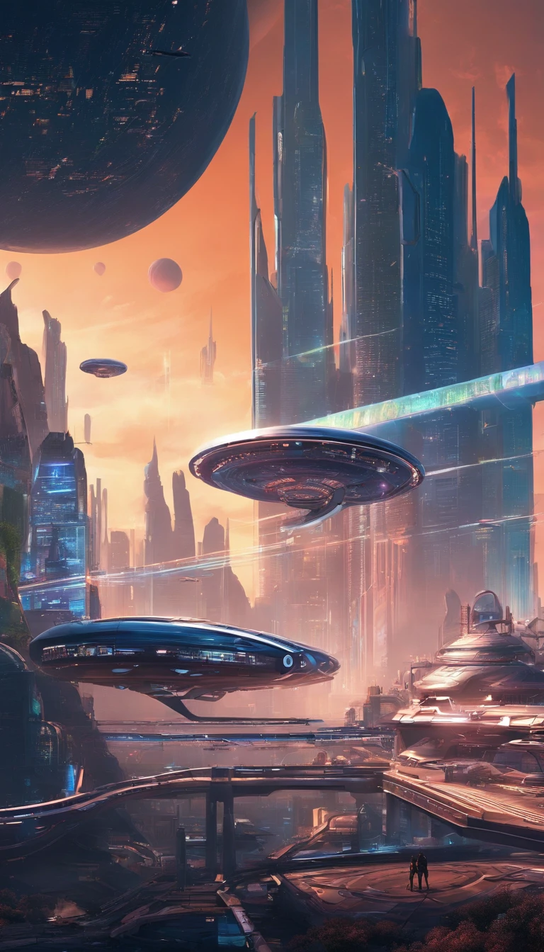 art conceptuel des villes du futur