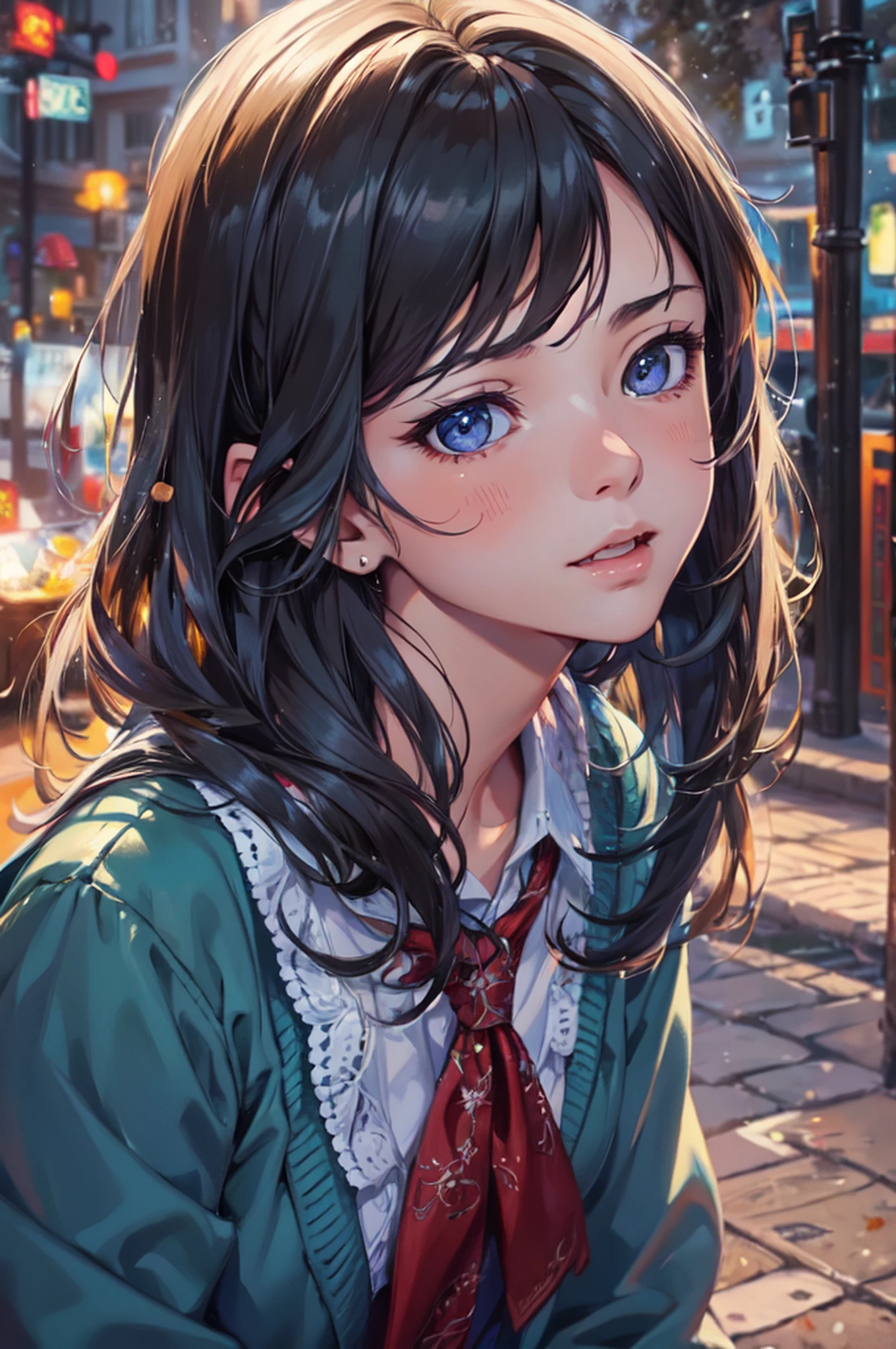 Unforgivable Secret Aise,school,(Best Quality, hight resolution, masutepiece:1.2), Ultra-detailed, Realistic:1.37, Accurate facial expressions, Detailed hair and clothes, Vibrant colors, Soft lighting, Bokeh, Oil Painting, emotional, Thought-provoking, artistic composition,