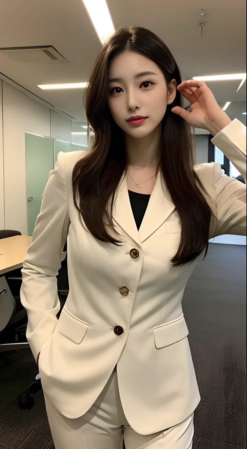 Tall and slender beauty、Beauty in suits、Colossal tits、undershirt、Cool beauty、Career woman、Japan beauties、modeled、tiese，office room，janelas