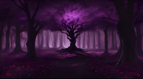 only background roots ,roses ,dark ,blood ,design ,metalic, masterpeice, dark, low light , purple, dark forest, beautiful