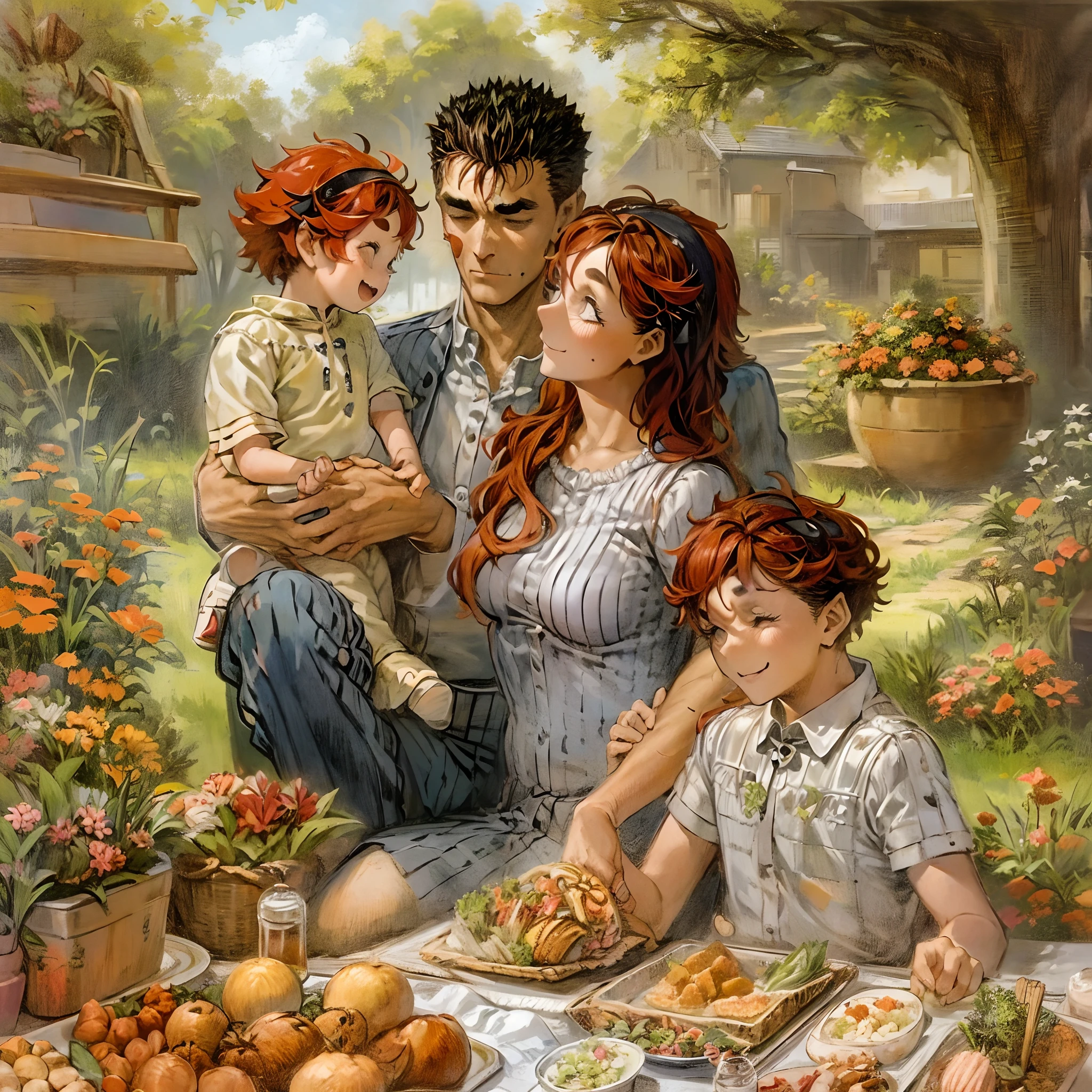 جورب, أحشاء, زوج, husband and زوجة, جورب motherly, زوجة, الأم والأبن, أطفال , عائلة, سعيد, red hair جورب, black hair أحشاء, حديقة النزهة