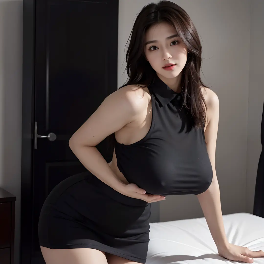 Best picture quality,8K))，Korean, top beauty，Very beautiful，(Medium  shot:1.2), {{mature woman, 30-year-old lactating woman}}，(long black brown  hair) - SeaArt AI