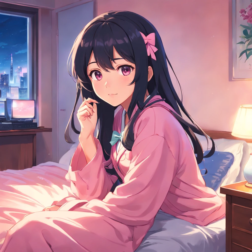 Anime girl in online onesie