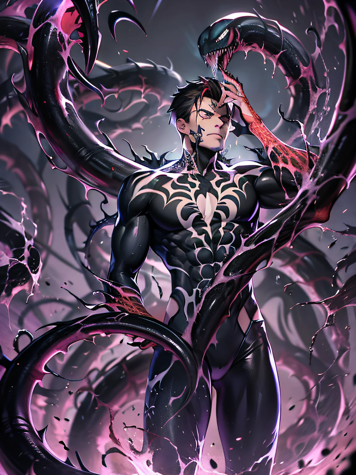 Venom by the - artist - of - the - dark - knight - SeaArt AI