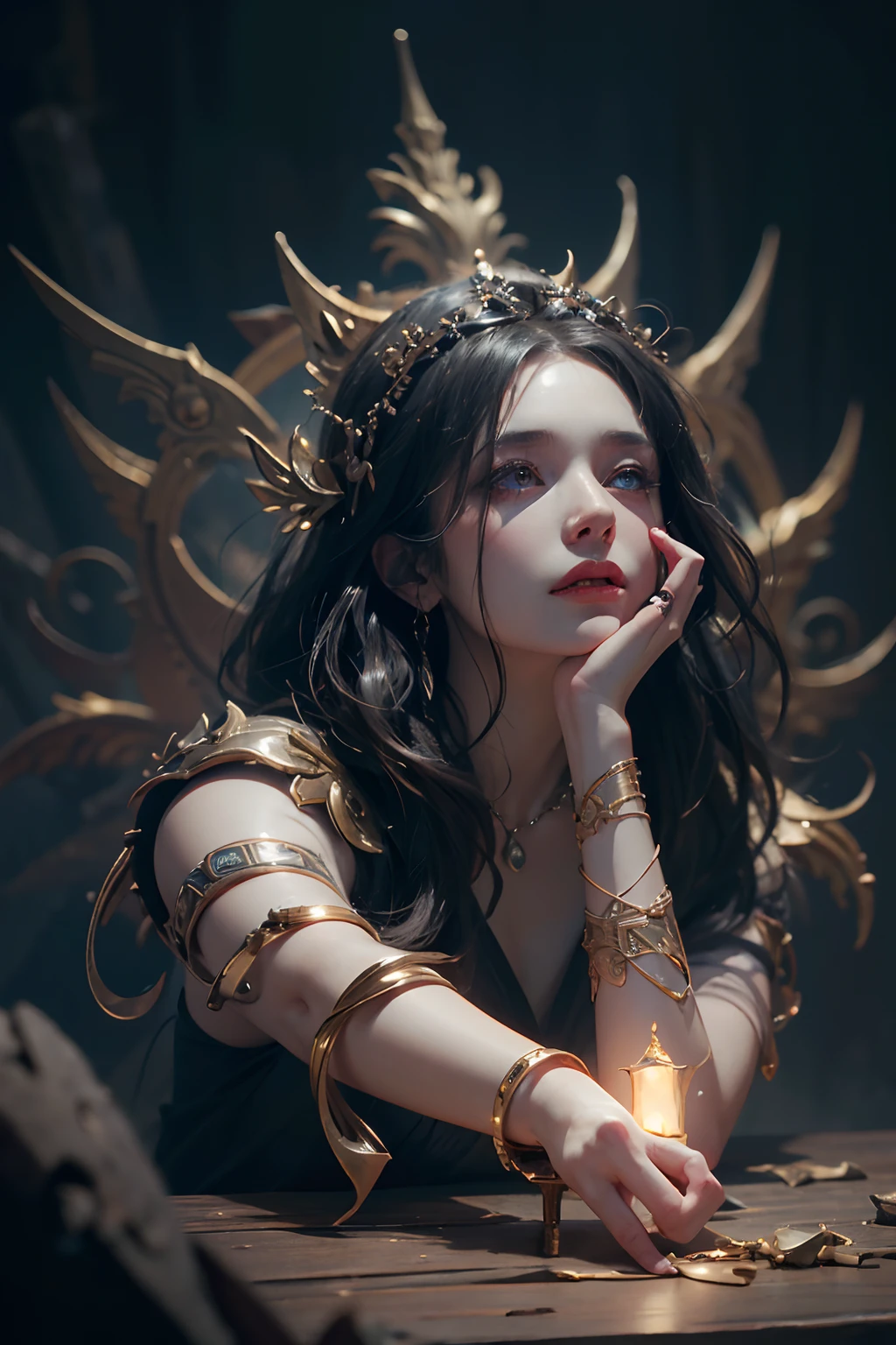 1deity, hand of fate, abstract, chaos, stunning, cinematic lighting, unreal engine, trending on ArtStation, intricate details, masterpiece, best quality, by Irakli Nadar, Greg Rutkowski，(((best quality))),(((ultra detailed))),(((masterpiece)))