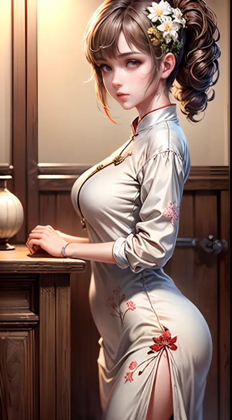 (best quality, masterpiece, extremely detailed cg, game cg:1.5), full bodyesbian,1 girl,an extremely delicate and beautiful girl...