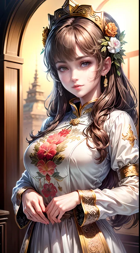 (best quality, masterpiece, extremely detailed cg, game cg:1.5), full bodyesbian,1 girl,an extremely delicate and beautiful girl...