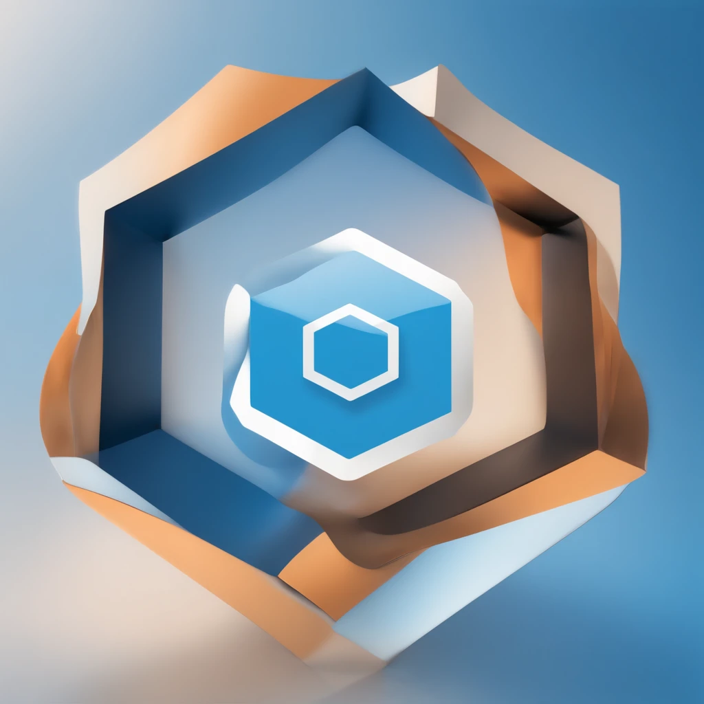 a blue hexagon with a white wave icon, eeriewave, icon pack, profile pic,  youtube thumbnail - SeaArt AI