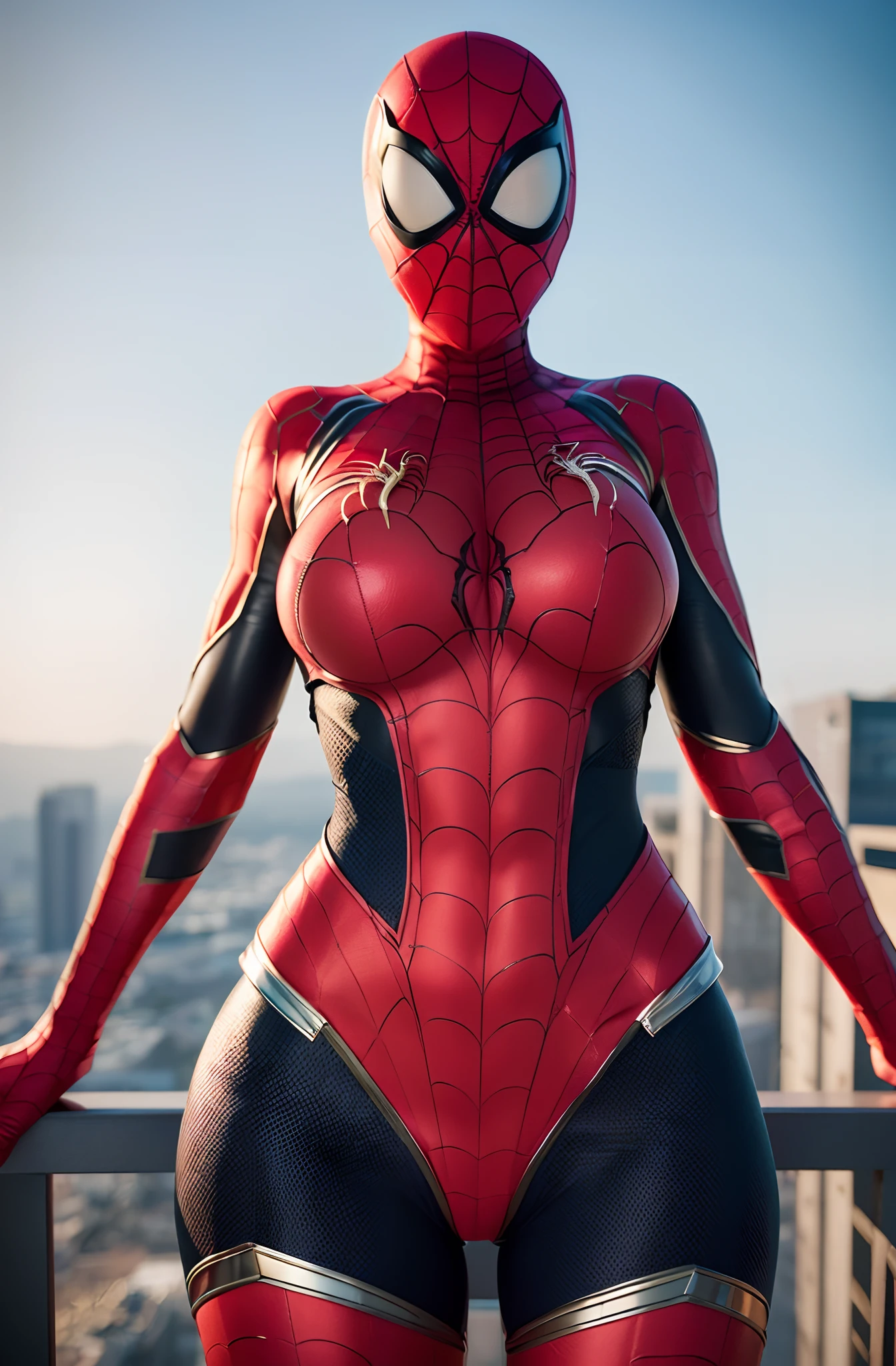 Spider - man cosplaying in a red and black costume - SeaArt AI