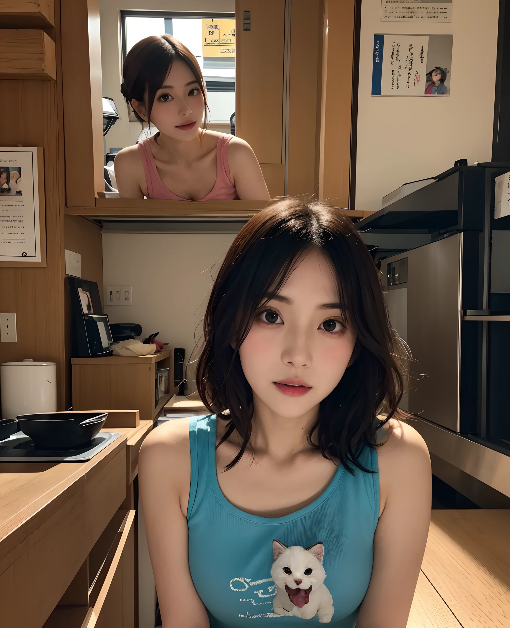 青いトップスを着た女性が写真を撮っています, 小島文美の写真, タンブラー, それは何ですか？, 奈良美智, ちほ, sakimichan, ベルデルフィン, shikamimi, 誰に向けて, キュートコア, narumi kakinouchi, モットーの穴