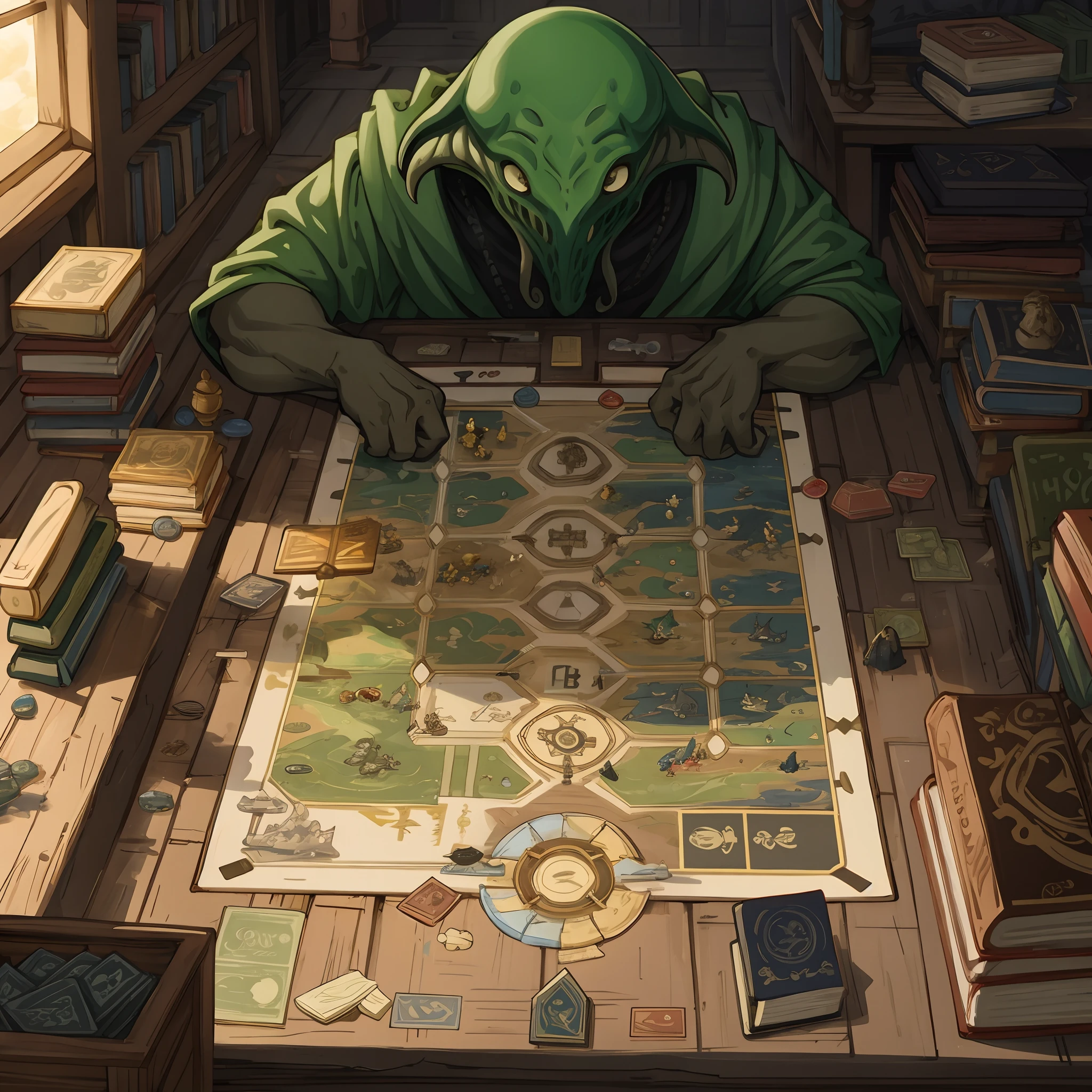 A huge board game based on the Cthulhu Mythos, rulebook, - SeaArt AI