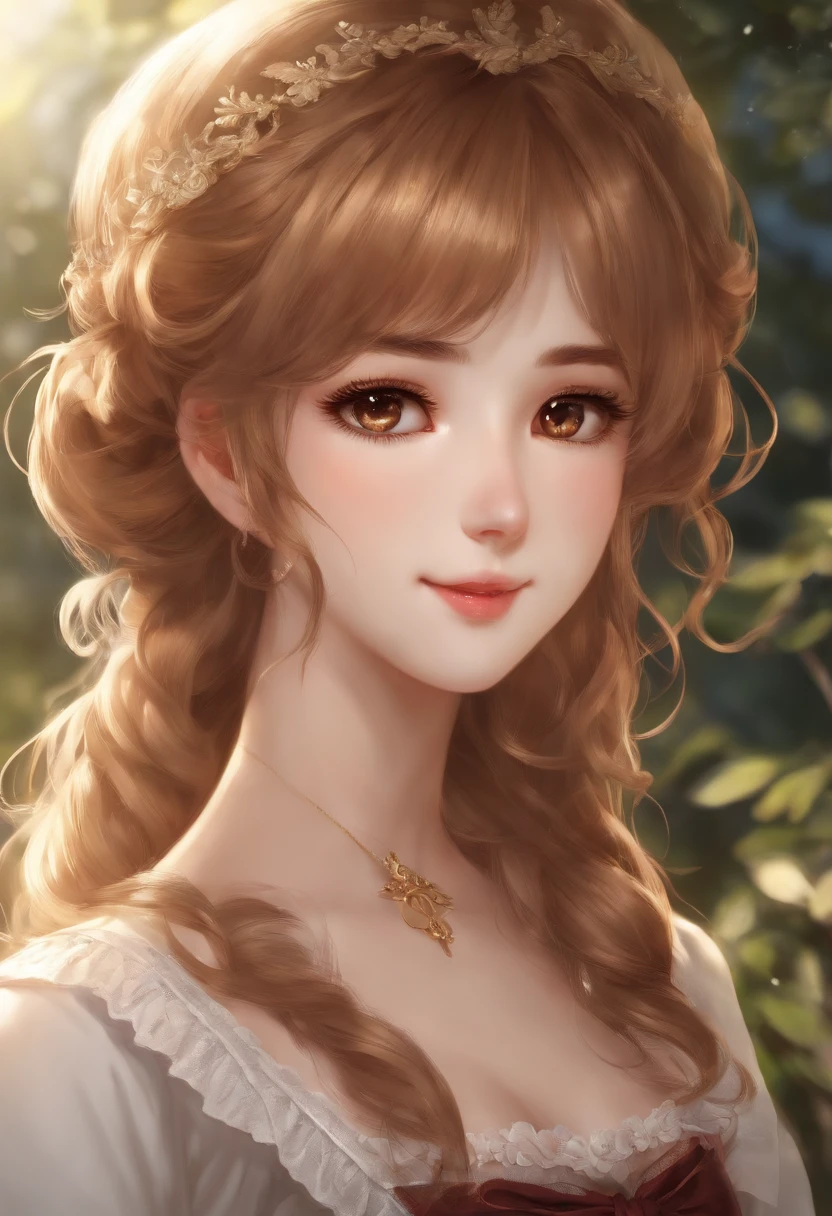 18 ans belle fille, Grands yeux, gros seins,  et mince, 8k, premier quality, (Very detailed head: 1.0), (high detail face: 1.0), (highly detailed hair: 1.0), Maid Clothes, Highly detailed official artwork, Style d’art anime moe, Clean up the detailed art of anime, sourire, golden hair, cheveux longs lisses