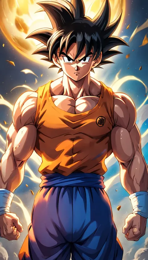 Goku Dragon Ball Super , full body, (((super strong, muscular, abs ...