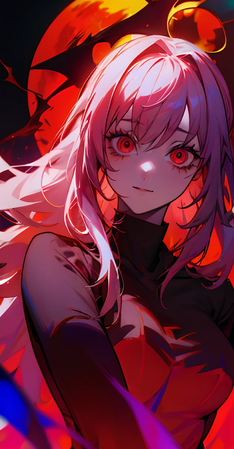 Anime girl with horns and a crown on her head, Gapmoe Yandere Grimdark, with glowing red eyes, demon anime girl, Gothic Maiden anime girl, with glowing red eyes, Portrait Gapmoe Yandere Grimdark, anime monster girl, Best Anime 4K Konachan Wallpaper, Melted, vampire girl, Arte Zerochan, The Vampire