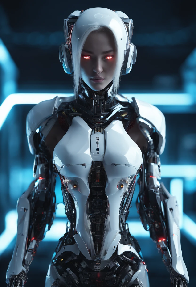 Centered portrait of an ultra detailed Mechanical Cyberpunk Female ...