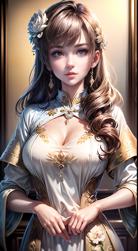 (best quality, masterpiece, extremely detailed cg, game cg:1.5), full bodyesbian,1 girl,an extremely delicate and beautiful girl...