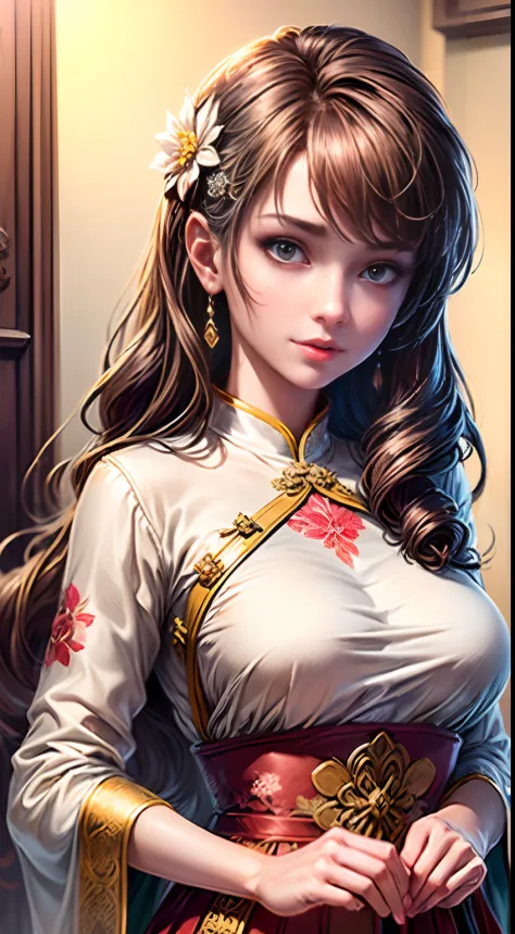 (best quality, masterpiece, extremely detailed cg, game cg:1.5), full bodyesbian,1 girl,an extremely delicate and beautiful girl...