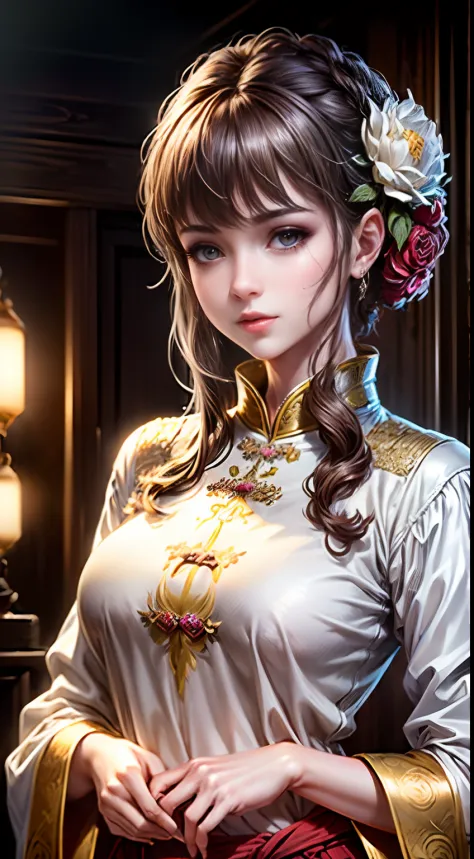 (best quality, masterpiece, extremely detailed cg, game cg:1.5), full bodyesbian,1 girl,an extremely delicate and beautiful girl...