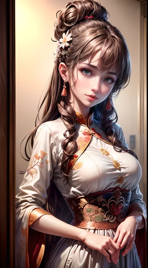 (best quality, masterpiece, extremely detailed cg, game cg:1.5), full bodyesbian,1 girl,an extremely delicate and beautiful girl...