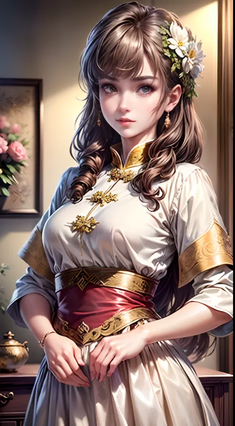 (best quality, masterpiece, extremely detailed cg, game cg:1.5), full bodyesbian,1 girl,an extremely delicate and beautiful girl...