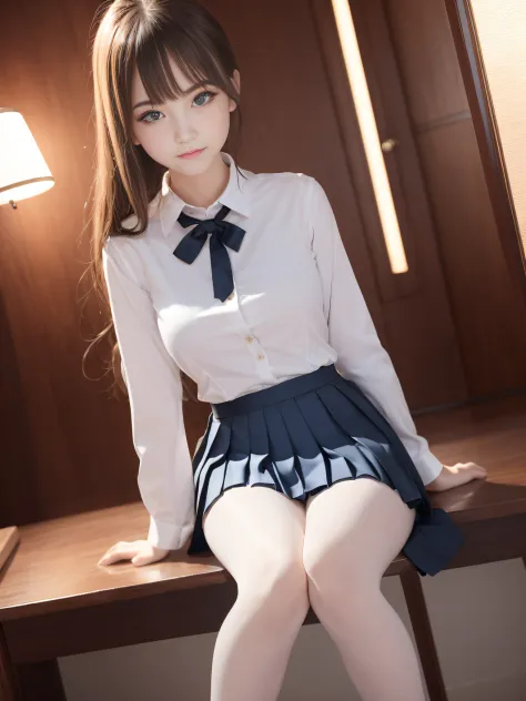 Ultra realistic 8K CG, Picture-perfect face, flawless, clean, masutepiece, Professional artwork, famousartwork, Perfect face, Beautiful face, Beautiful eyes, ((Perfect female body)), (Slender body), 16 year old girl, Solo, (Immersive atmosphere, Chiaroscur...