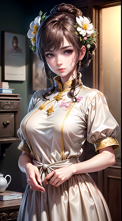 (best quality, masterpiece, extremely detailed cg, game cg:1.5), full bodyesbian,1 girl,an extremely delicate and beautiful girl...