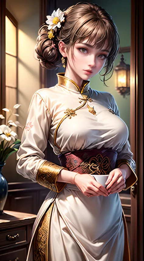 (best quality, masterpiece, extremely detailed cg, game cg:1.5), full bodyesbian,1 girl,an extremely delicate and beautiful girl...