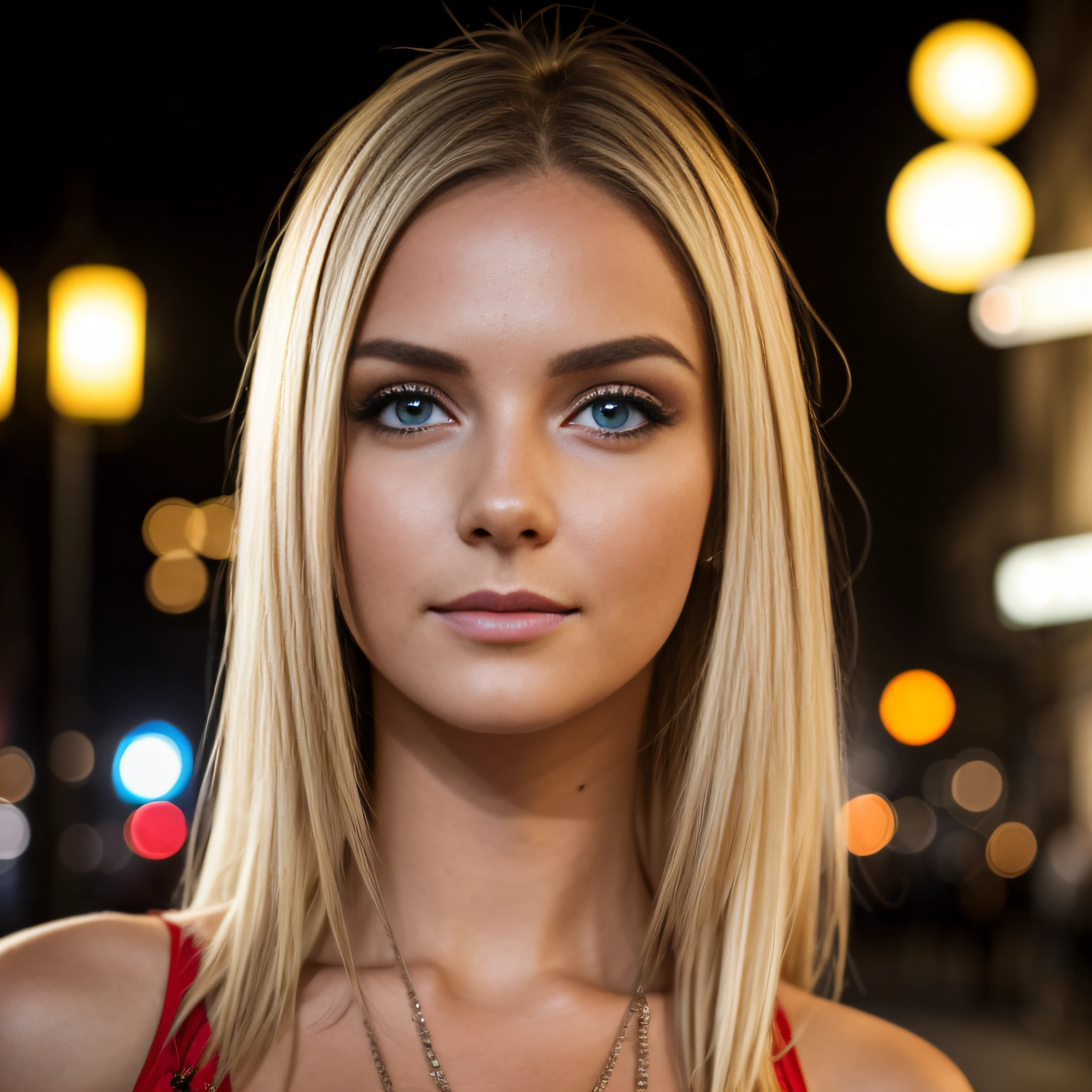 (autofoto, Vista superior: 1.4), (cuerpo completo), Foto de retrato RAW UHD de una rubia (mujer de ojos azules) Caminando por un callejón oscuro, grande ,, Stadt bei Noche, (roca), (Detalle), detalles (tejido! , su! , Brillantina, Color!! , Desventajas: 1.1), ojos brillantes con alto nivel de detalle (Mirando a la cámara), iluminación réflex, CÁMARA réflex, ultra calidad, nitidez, profundidad de campo, Filmkorn (No), Fujifilm XT3, claro como el cristal, Centro del marco, Hermoso rostro, enfoque nítido, luz de la calle, iluminación de neón, bokeh (débilmente iluminado), Noche, (Nochehimmel), Poros de la piel detallados, piel grasosa, bronceado, Komplexe Augendetalles, cuerpo entero