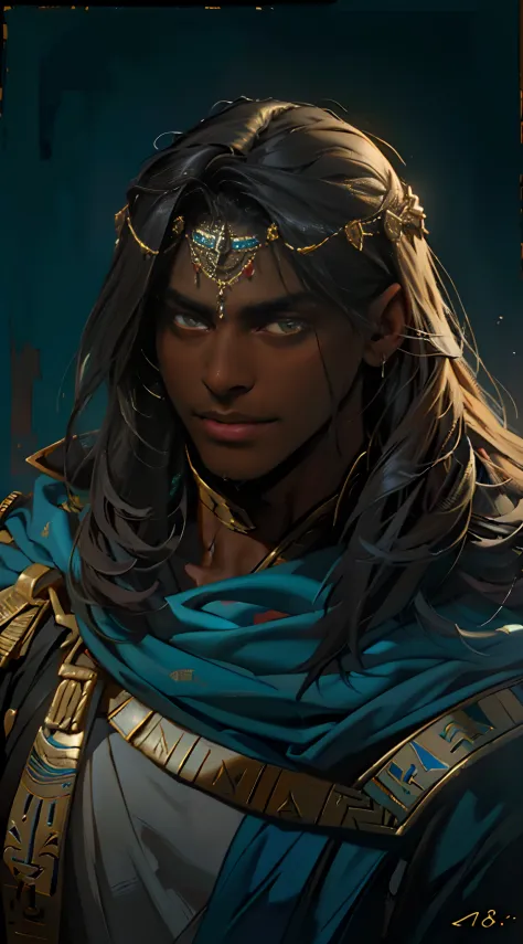 ((Oil_painting: 1.9)), ((dark_skinned Egyptian non_binary ancient male model)), (dark_skin: 1.9), (extremely attractive: 1.9), s...