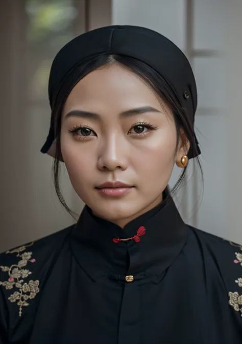 A portrait of a Chinese woman in her 30s，Good facial features ...