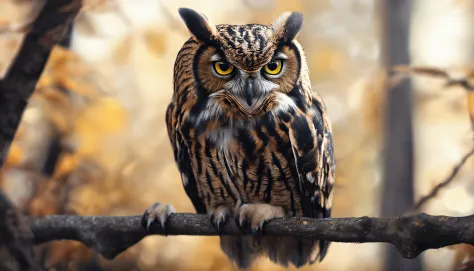 Owl-cat, Depth of field, Realistic, ultra realistis, Cyber realistic, hyper realistic, Black background, Contour illumination
