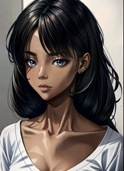 masterpiece, best quality, high-res, 1 girl, dark skin