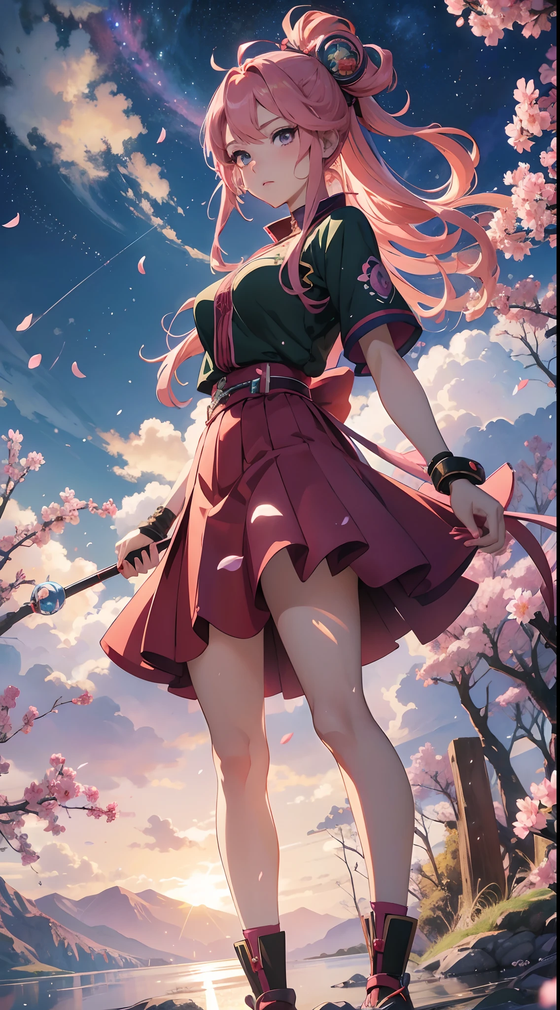 (Extremely detailed CG Unity 16k wallpaper:1.1), (Noise Removal Strength: 1.45), (tmasterpiece:1.37), anime girl with pink hair and green eyes posing for a picture, sakura haruno, Best anime 4k konachan wallpaper, seductive anime girls, Marin Kitagawa fanart, sakura petals around her, Splash art anime , style of anime4 K, anime moe art style, High Quality Anime Art Style, Detailed anime artwork, anime wallaper, anime best girl, Stunning 3D 12K resolution, Detailed full body of Disney-style character, Highly detailed, vibrant, Ultra high quality, hyper photorealism, Photorealism, rendering by octane]