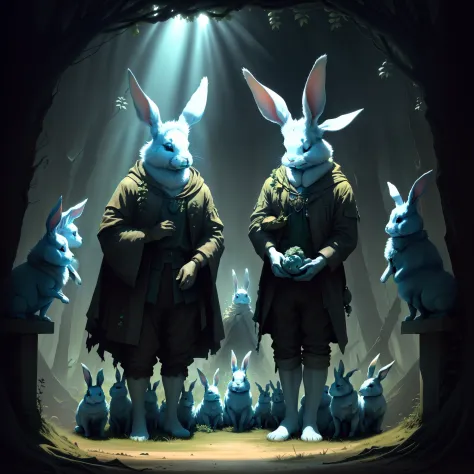 The big rabbit is sick, two rabbits look, three rabbits buy medicine, four rabbits boil, five rabbits die inexplicably, six rabb...
