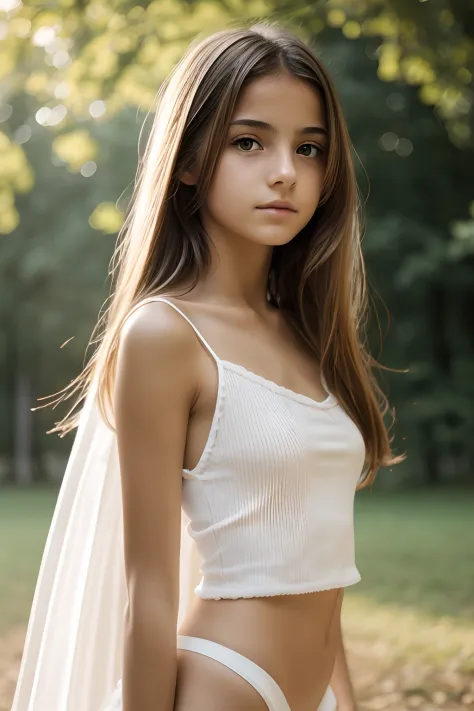 ((1 Spanish teenage girl)), Ethereal beautiful, slim, Petite, Soft light, ((David Hamilton Style)), closeup picture, masutepiece...