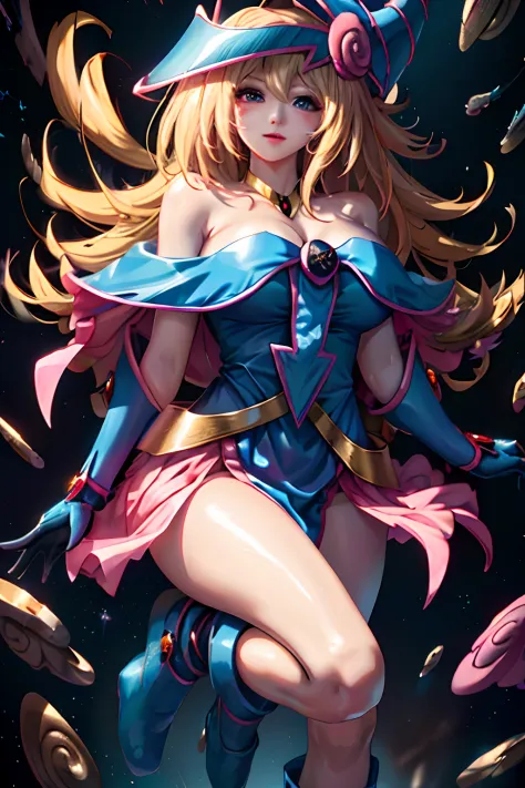 (tmasterpiece, Better quality; 1.3), extremaly detailed cg, ultra - detailed, 1 Girl Black magician girl, Solo, ssmile, looking ...