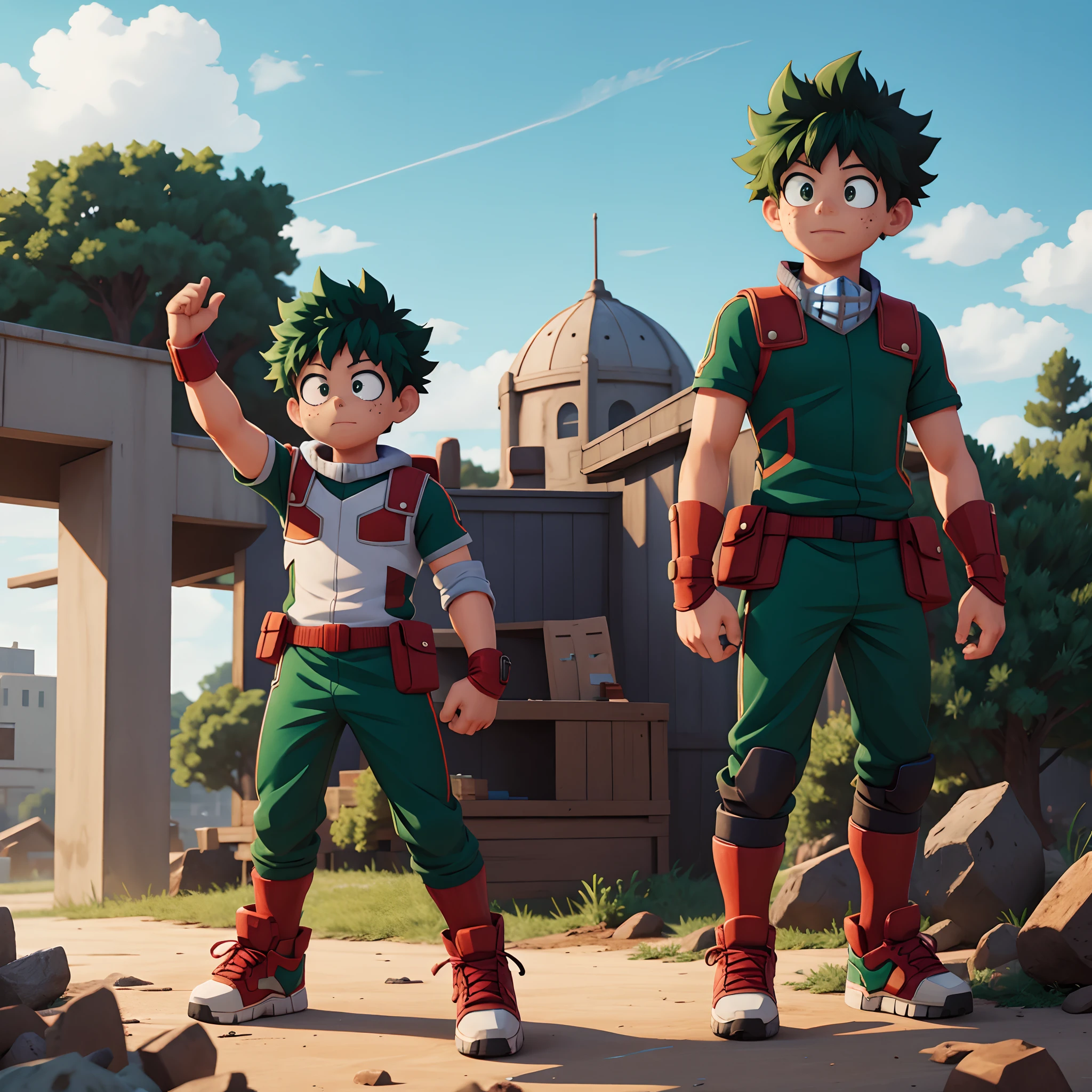 midoriya izuku, スタンドで, 英雄のポーズで.