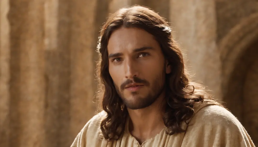 retrato de jesus cristo na cens com a parabola do bom samaritano que a imagem esteja mas clara