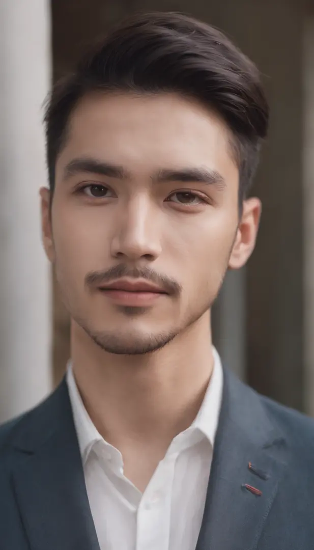 25 year old man Instagram influencer, small beard, Perfect Lighting, deepshadow, Best Quality, masutepiece, 超A high resolution, Photorealistic, thin body type, small oval face, black untidy hair, light brown skin