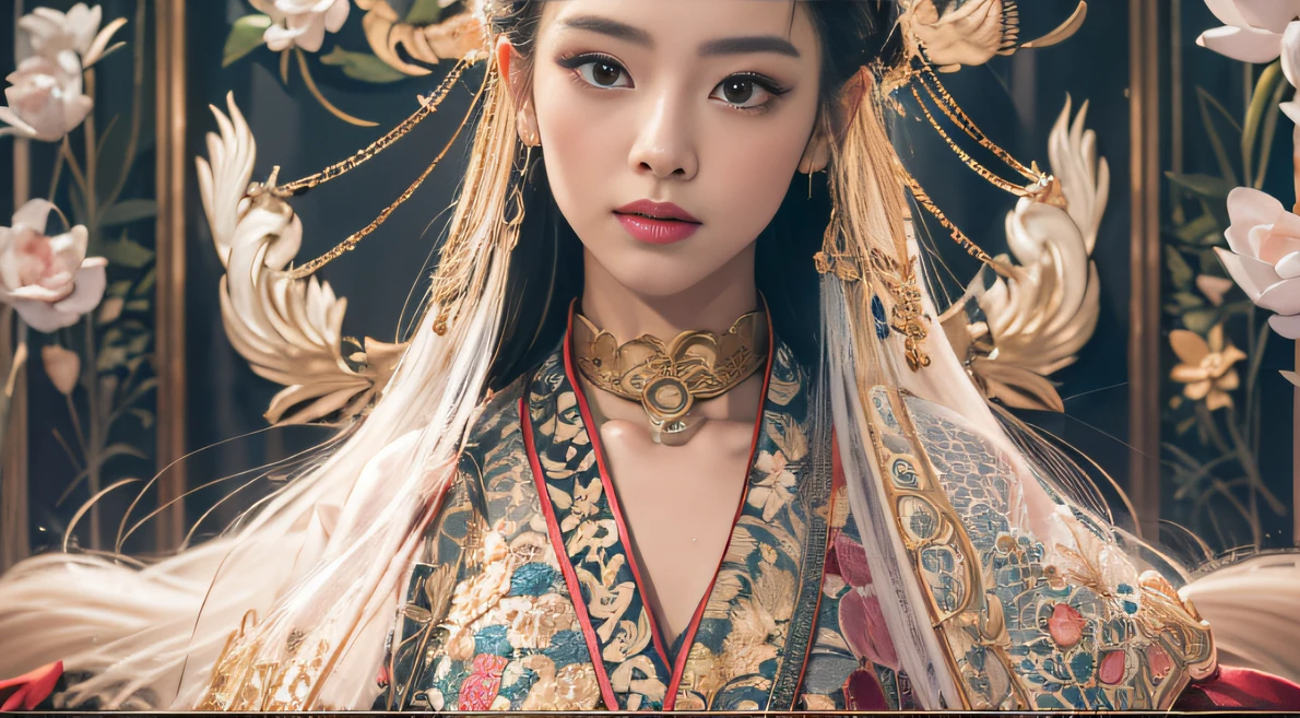 32K（tmasterpiece，k hd，hyper HD，32K）Long flowing black hair，Gold jewelry area in the back room，Smoke ring girl ，Peony flowers fly （realisticlying：1.4），Carp pattern robe，Purple-pink tiara，Pear blossoms flutter，Hermes orange background pure，Hold your head high，Be proud，The nostrils look at people， A high resolution， the detail， RAW photogr， Sharp Re， Nikon D850 Film Stock Photo by Jefferies Lee 4 Kodak Portra 400 Camera F1.6 shots, Rich colors, ultra-realistic vivid textures, Dramatic lighting, Unreal Engine Art Station Trend, cinestir 800，Hold your head high，Be proud，The nostrils look at people，32K（tmasterpiece，k hd，hyper HD，32K）Long flowing black hair，Backroom pond，zydink， a color， Asian people （A unicorn）， （Silk scarf）， Combat posture， looking at viewert， long whitr hair， Floating hair， Hanfu， Chinese clothes， longer sleeves， （Abstract propylene splash：1.2）， Hermes orange background，Kirin Beast Protector （realisticlying：1.4）， （realisticlying：1.4），Scratching has a taste，The nostrils look at people， A high resolution， the detail， RAW photogr， Sharp Re，