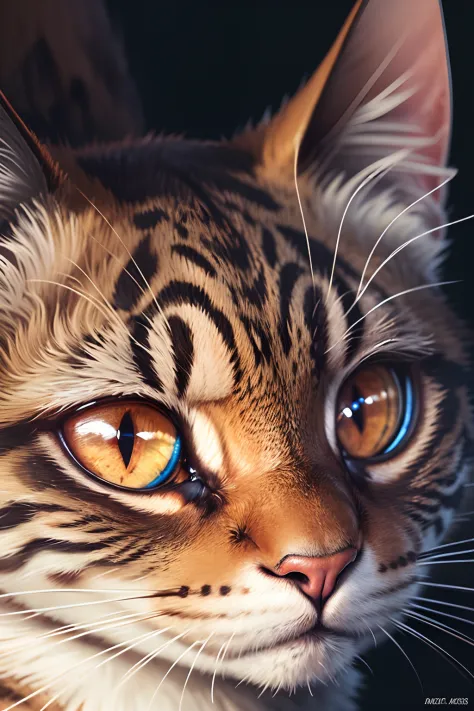 highly detailed digital artwork,，high detailed art, Highly detailed digital art, Ultra-Realistic Illustrations,Close-up of the cat,More gross details Amazing details digital art, highly detailed vector art, highly detailed portrait, catss, Realistic illust...