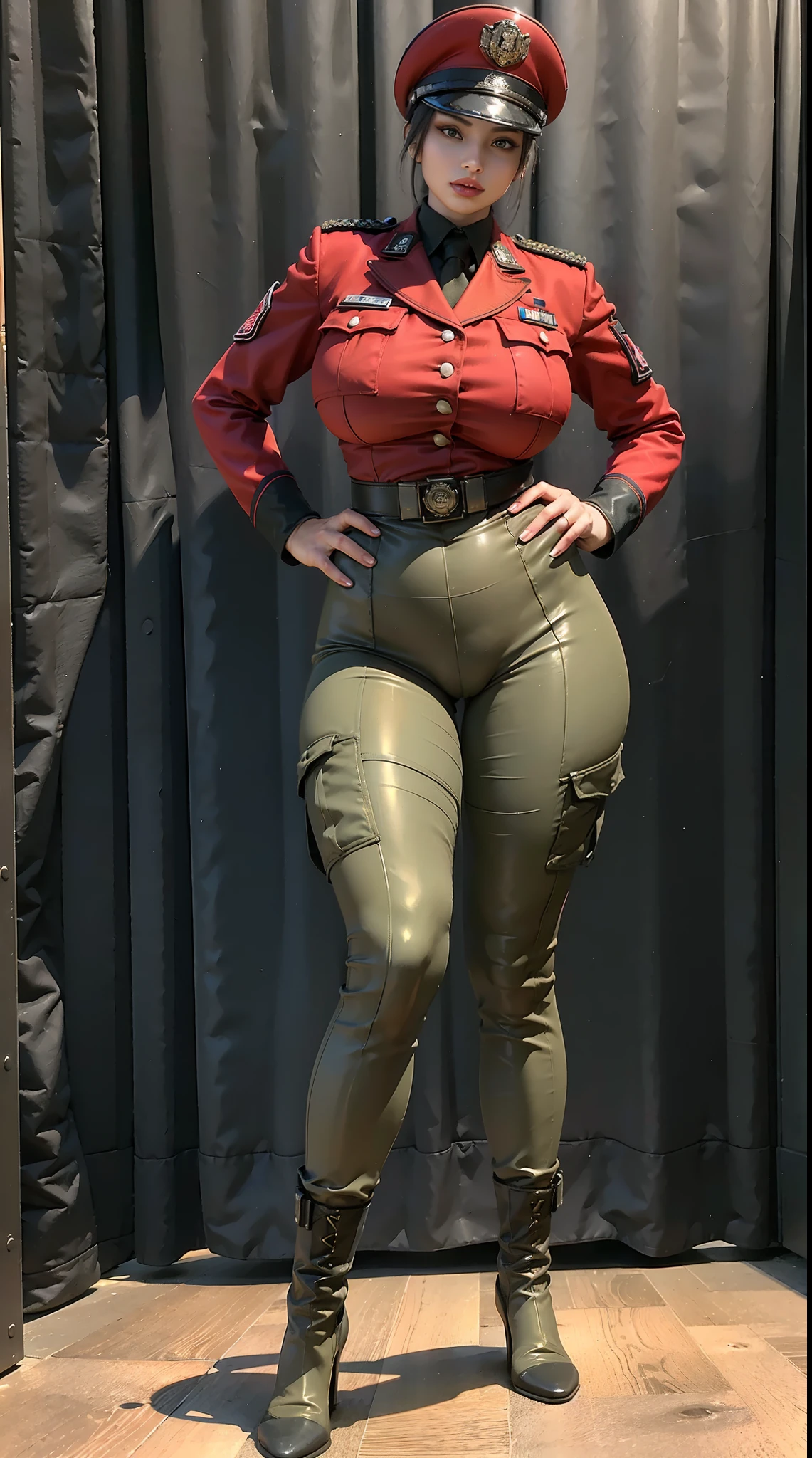 Araffe in a red uniform posing for a picture - SeaArt AI