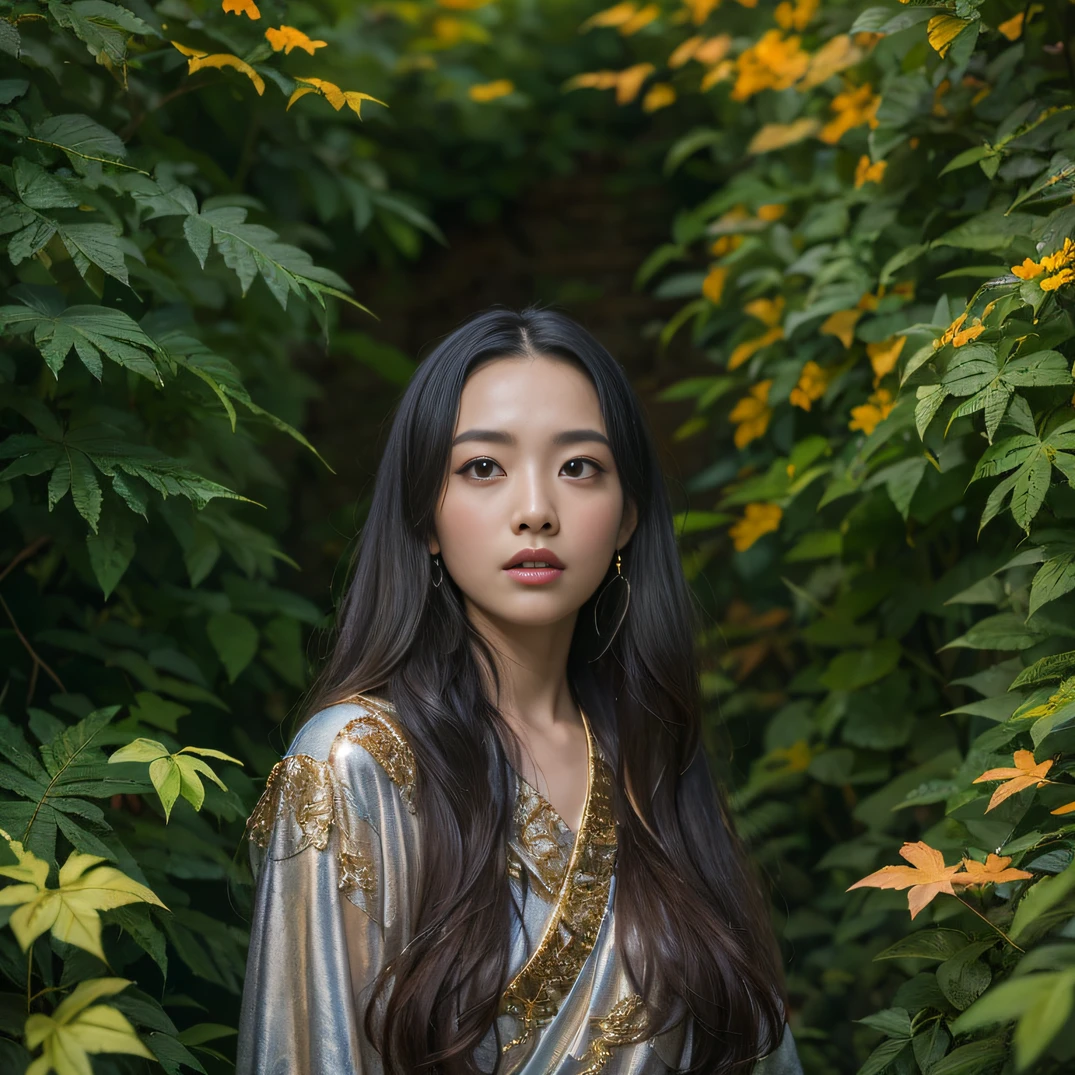 32K（tmasterpiece，k hd，hyper HD，32K）Long flowing black hair，Hermes Orange Park，Girls of love ，Flame protector（realisticlying：1.4），Python pattern robe，Purple-pink tiara，The leaves flutter，The canyon background is pure，Hold your head high，Be proud，The nostrils look at people， A high resolution， the detail，autumnal， RAW photogr， Sharp Re， Nikon D850 Film Stock Photo by Jefferies Lee 4 Kodak Portra 400 Camera F1.6 shots, Rich colors, ultra-realistic vivid textures, Dramatic lighting, Unreal Engine Art Station Trend, cinestir 800，Hold your head high，Be proud，The nostrils look at people