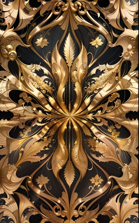 gold leaf art，gold foil，The Art of Symmetry，Holy rays