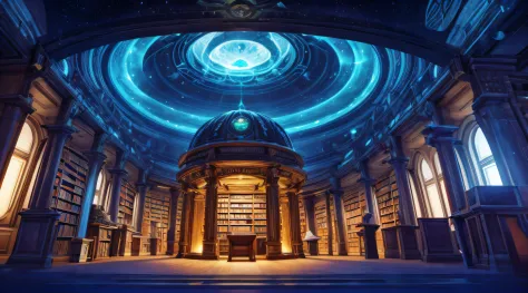 colossal library in space,crystal skulls,interactive terminals,knowledge,alien civilizations,space library,extraterrestrial know...
