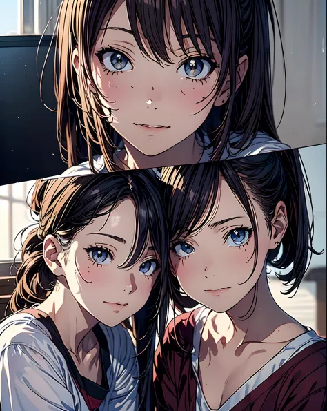 Absurd resolution, high resolution, (masterpiece: 1.4), super detailed, (((detailed face, detailed expression)), two girls, girl...