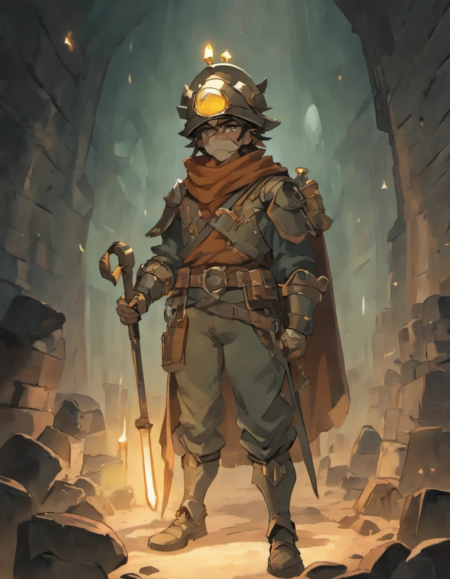 (a minerador, um mineiro com capacete e botas resistentes,)medieval, (a miner with pickaxe and mining tools,)paredes de pedra detalhadas, (a dark and mysterious underground mine,)tochas mal iluminadas, (um mineiro com uma lanterna,)dark and narrow mining tunnels, (um mineiro coletando minerais preciosos,)Shadows dancing on the walls, (um mineiro coberto de sujeira e suor,)dust particles floating in the air, (Um Minerador em busca de tesouros escondidos,)luz de velas piscando, (um mineiro vestindo um avental de couro robusto,)Runas antigas esculpidas nas paredes, (a miner with a tired expression, mas determinada,)atmosfera sinistra, (um minerador carregando um saco cheio de pedras preciosas,)impending statues of demons, (a miner equipped with a sturdy helmet and goggles,)ecoando o som de picaretas batendo nas rochas, (a miner standing amid piles of rock and ore,)steam rising from hot underground vents. (Detalhes Extras: cristais brilhantes embutidos nas paredes, a mining cart full of stones and precious stones, a miner discovering a hidden underground chamber, um misterioso supervisor de mina observando os mineiros) (melhor qualidade, Altas, ultra-detalhado), medieval, (Realistic:1.37) prompt for Stable Broadcast.